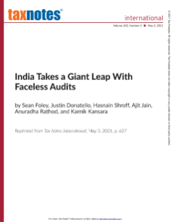 India Takes a Giant Leap With Faceless Audits