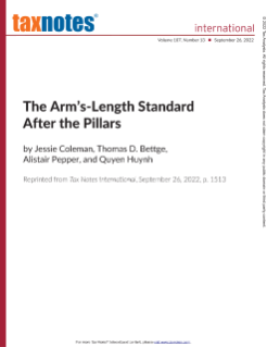 The Arm's-Length Standard After the Pillars