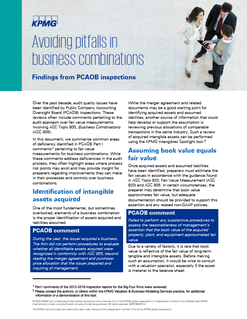 Avoiding Pitfalls in Business Combinations: Finding from PCAOB Inspections