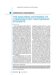 The Enduring Mysteries of Compensatory Partnership Internships