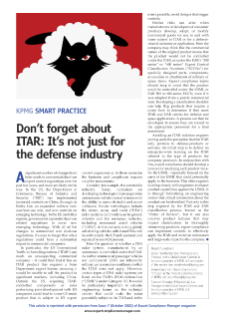 Don't Forget About ITAR: It's Not Just for the Defense Industry