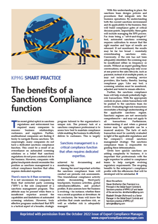 The Benefits of a Sanctions Compliance Function
