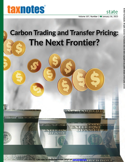 Carbon Trading and Transfer Pricing: The Next Frontier?