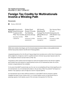 Foreign Tax Credits for Multinationals Involve a Winding Path
