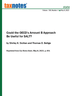 Could the OECD’s Amount B Approach Be Useful for SALT?