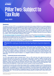 Pillar Two: Subject to Tax Rule